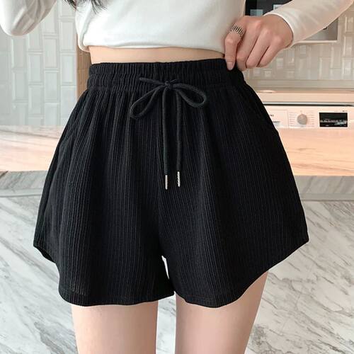 宽松休闲高腰运动短裤 Loose casual high waisted sports shorts
