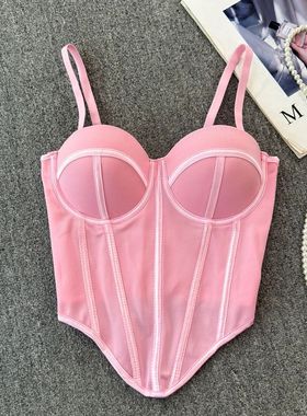 Solid color irregular fishbone small sling纯色不规则鱼骨吊带