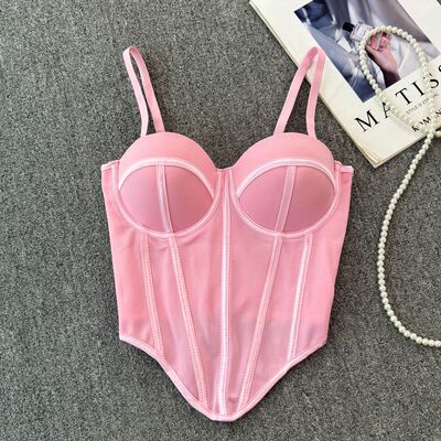 Solid color irregular fishbone small sling纯色不规则鱼骨吊带