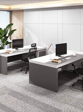 板公桌双人对面单人电面脑办桌LMA简约现代财务桌老主管经理桌椅