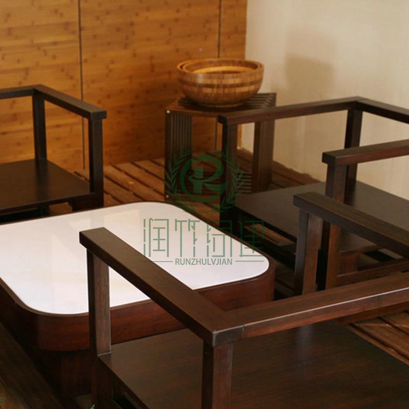 馆厂家休闲茶椅外户休闲竹沙发茶RZ馆椅子户外子竹家具