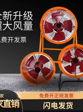轴流排调风机220可33811速排气扇岗位上工业风扇V大功率趴地上抽风机