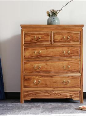 3Y香樟木柜子全樟木复古收纳抽屉柜卧室新式中OIT实木家橱储具物