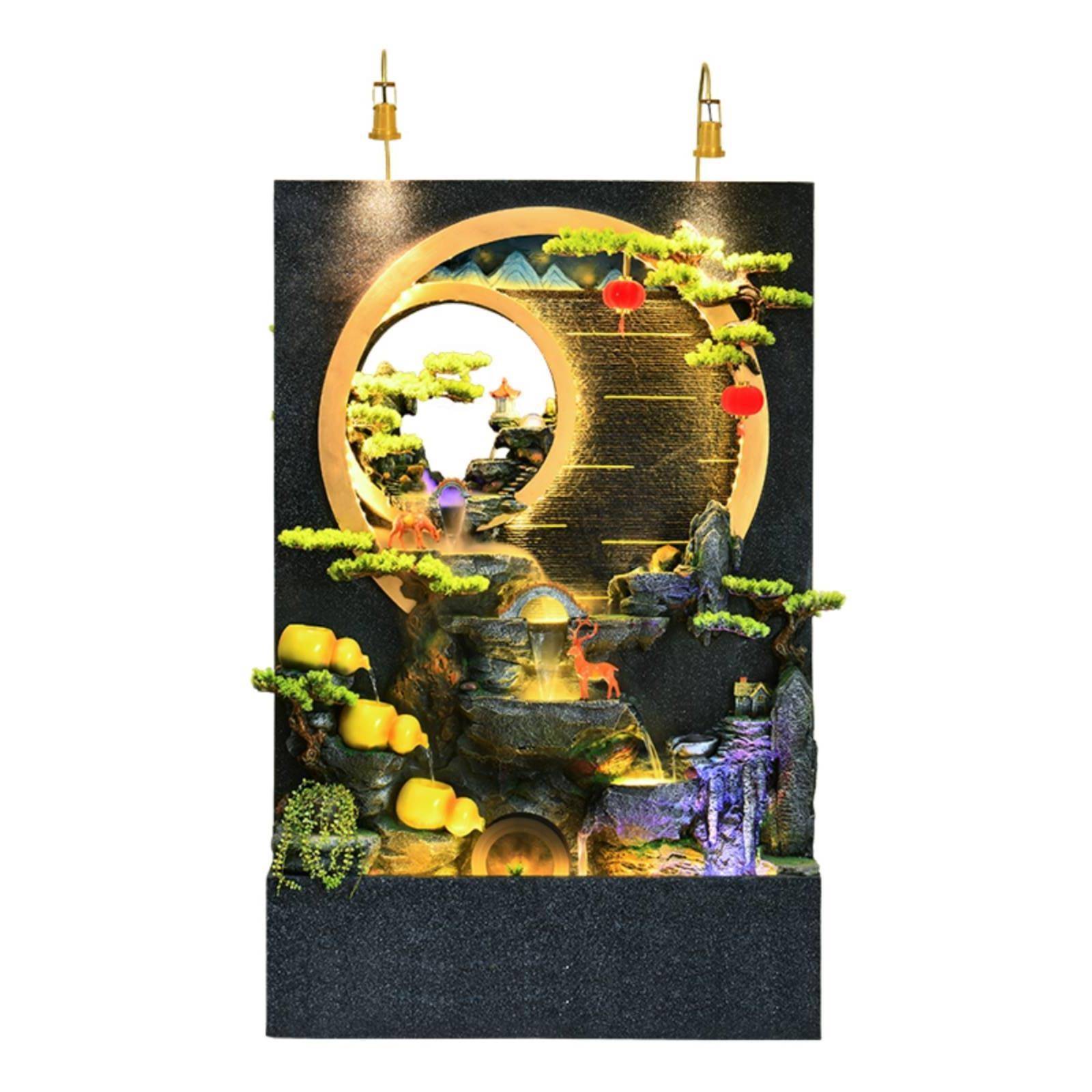 招77605096财摆件屏循环水水幕假山水风风水轮酒店流客厅玄关喷墙