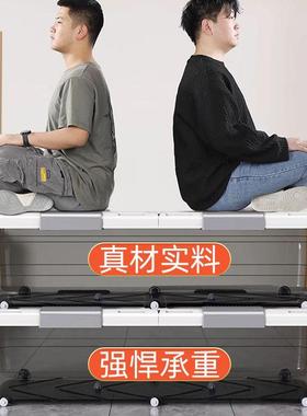 包邮佳帮手床收底纳箱容塑料带滑轮放下72058大量衣物收床纳箱