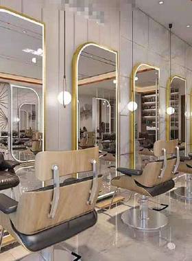 美发专单用高档红带33630灯面理发镜子理发店双面店美发镜台六四