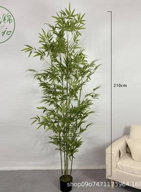 拆卸款塑仿17998真竹栽风子装饰隔断屏加密料竹子室内仿真细水竹