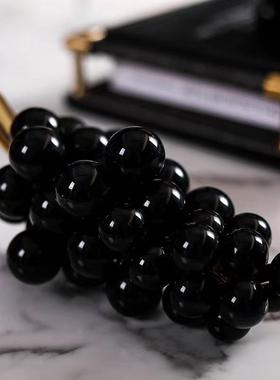 新中大理石萄摆件样板间办式公室客厅茶几电柜75017家居葡桌视面