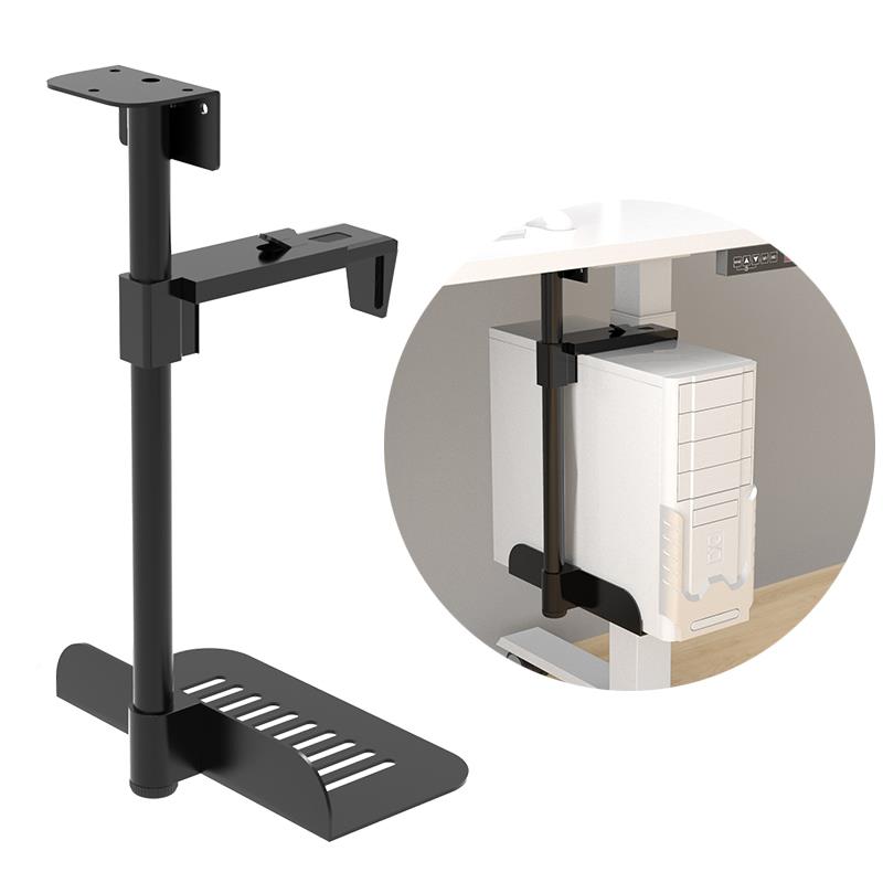 7W电脑主机托架台式置机箱悬空支架固悬挂F76H9HT9式挂墙架桌下定