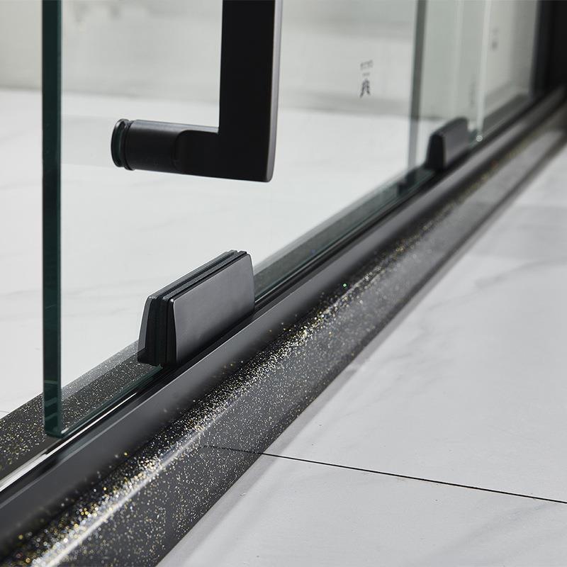 一字U02P淋浴生房隔断式门不锈钢玻璃淋浴门移门干湿分离卫间型洗