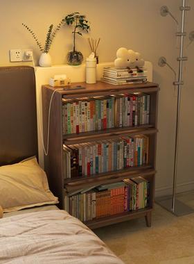 矮柜落纳地带门书柜柜客厅楼梯间LEY收合柜杂志柜展示柜实木矮书