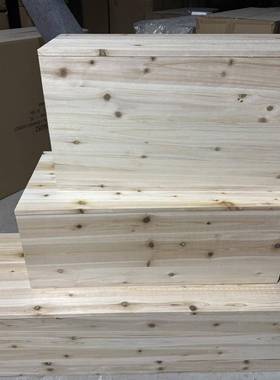 实木松木杉木子茶拼床储物箱地台高设箱计70354整体卧室箱几实木收纳