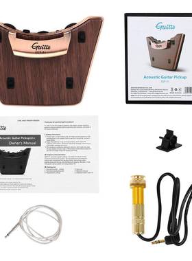 吉他免拾重音开孔共振双拾音器器古典民谣木吉他外PJ16125置拾音