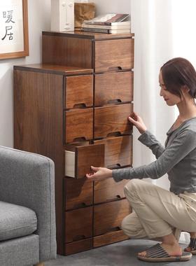 夹实木缝收柜抽屉式纳柜20/5/30/40cm边柜缝隙PGF斗柜超窄小床2头