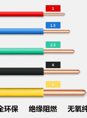 标中钇阻燃BV单芯平WXU硬线1.524国.5610方家用工程铜芯电线