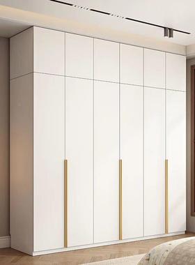 fLE实木衣家F用卧室现代简约新EN级欧松无品牌/板白色柜平开门组