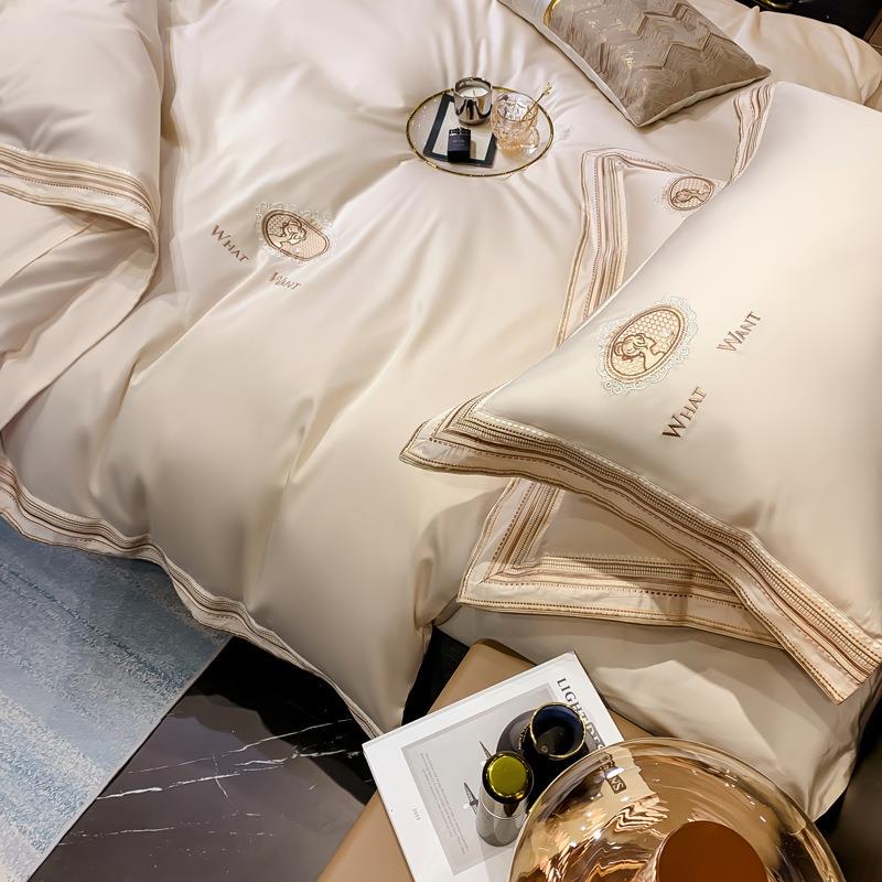 欧式意大利14支KL-140支长0绒四床件套全棉纯棉10棉0单三件套酒店