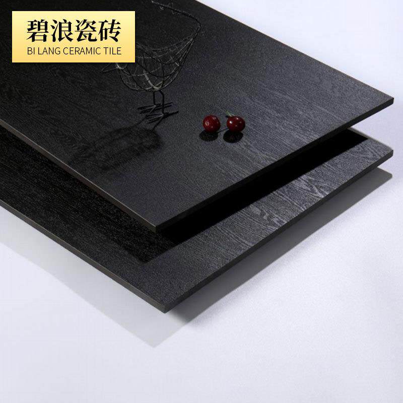 黑色亚0光全1通石体大理瓷砖60x200黑金沙工程KTV餐厅厨卫瓷砖防