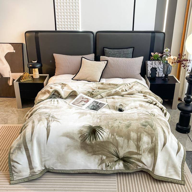 A加超柔云ZMM毯类毛毯秋冬厚季保暖午睡毯拉舍尔毯床单人盖子毯