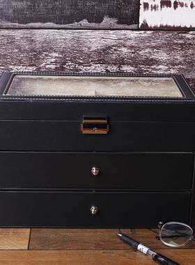 清煜装1格三层眼镜盒眼PU20190328皮革太阳镜墨镜收纳展包示8包装