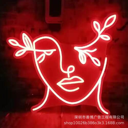 七彩色霓虹灯RGB带遥MJV控l变ogo招牌场景LD内氛围酒吧E字母室造