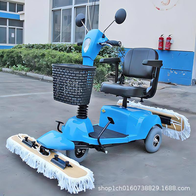 新品地三车轮电动尘GNA推车商超地面清洁保洁推尘擦电地动三轮拖