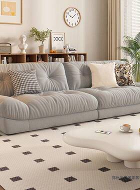 云朵沙发新现代简约油风款客厅户奶型直64879排双三人小位懒人布