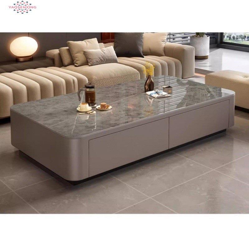 0225轻新款岩板茶几奢简约ZUZ柜网红长方形岩板茶几方形茶几电视