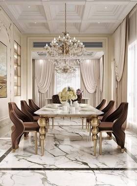 意靠轻奢客厅异形式餐现代简约设计师背休闲椅不锈钢家用VZB餐桌