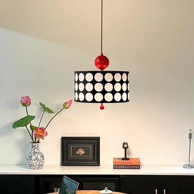 vinta中e古油风餐厅g吊43914灯法式复古波点艺术格子吧台餐奶桌灯