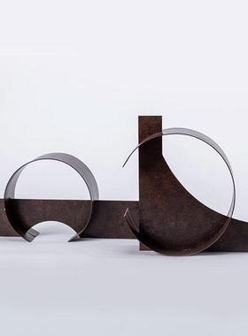 现创意金属几何拼客接造型摆件样板60302房房厅代收纳书玄关装饰品