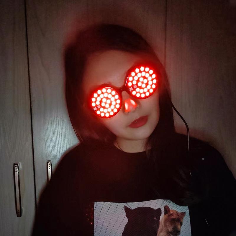LXG601842ED发种光幻彩眼镜V变光科技感音多变色眼镜酒吧KT乐节DJ