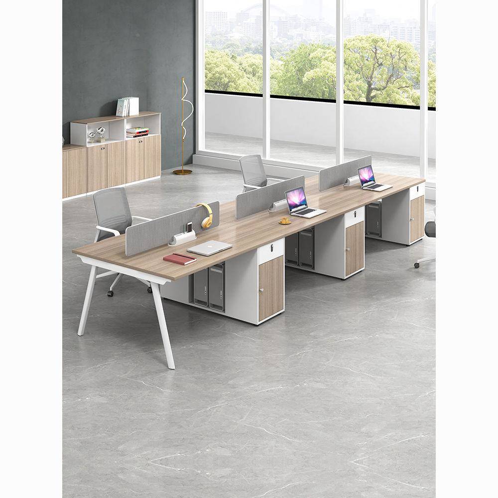 职员4办公桌组合四6人位SVW简约现代公室桌办子屏风工椅位电脑桌