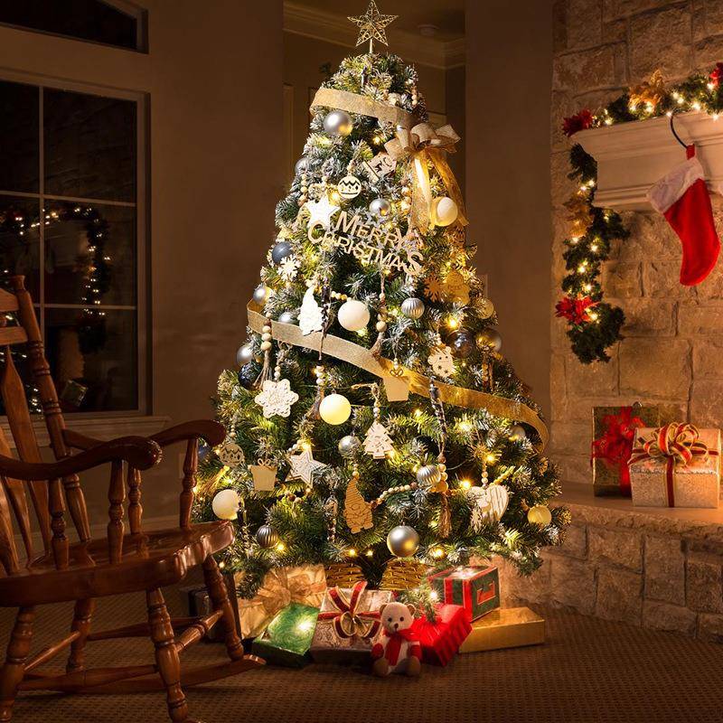 圣诞节圣诞树粘白套.餐饰品摆1.2/1.5装/1.pb-7988/21/2.4米布置