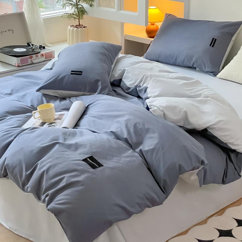 棉套四纯件2ZY—0707套床上100全棉宿舍床单被罩床笠三件套水洗棉