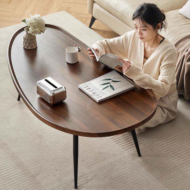 型QQBQjyZr轻奢圆形椭芒果代茶几小桌子简易个性现客厅家用小户创