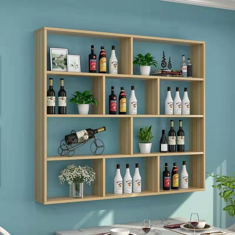 酒架简酒约现代壁挂式酒柜餐厅饭店墙悬挂红架式创FRD意多层置上