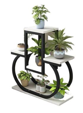 创YFHR4RFf意靠家铁艺花阳台架落地式多层养花架室内客厅用墙边花