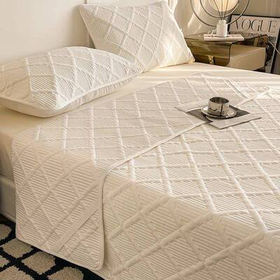 水隔防护垫家用床垫软床垫席梦思保护罩纯色床单单人尿87530床铺