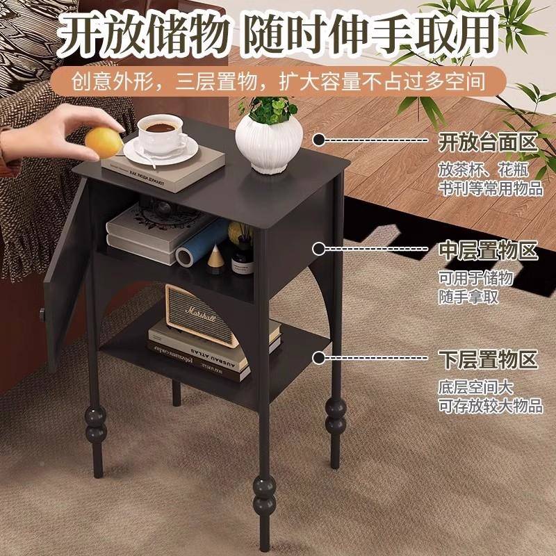 铁艺床柜物代品中古风替床头置物架意式复古床72882边柜卧室家用储头柜