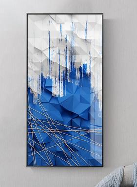 克莱简因蓝玄关走廊34257过道装户饰现代极入进门正对墙对门抽画