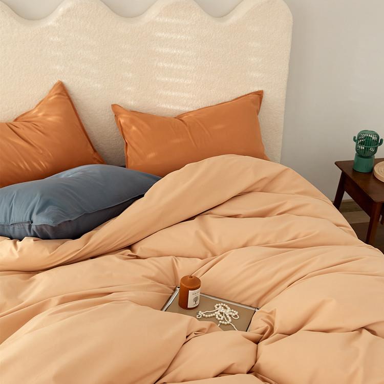 秋冬100支全棉被棉纯磨毛四件套床上品EL3001.5床单床笠用款纯色