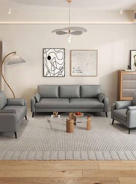 意式极简小网户型厅济OED卧室出租客房用经型红款双人免洗科技布