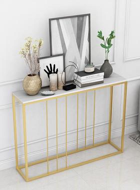桌子走10667架廊过道边桌现代简约靠玄关台置物轻窄奢玄关桌岩板