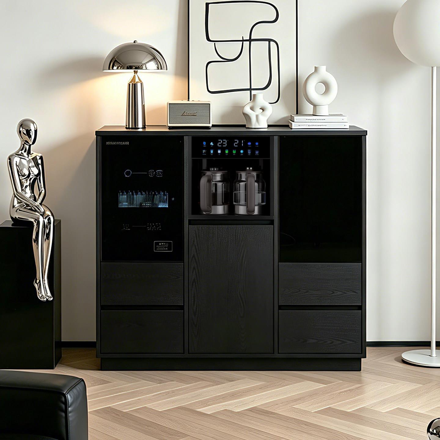 茶吧机饮水机新家用全X9901L\/2自动206款实一木消毒柜餐边新中式