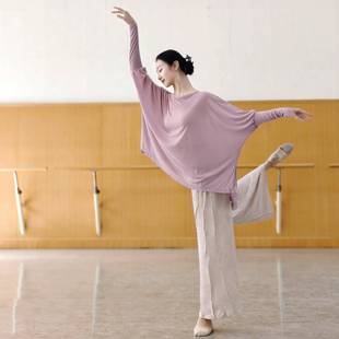 现代舞蹈古服女宽松舞生日常穿EKC蹈搭长袖 典 上衣考艺生形体罩衫