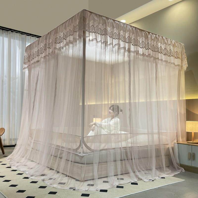 防摔蚊帐婴儿新款QS-01090全罩式罩新型家用卧帐室纹帐床围栏二合