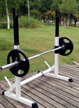 深铃架一推件蹲架家庭健身重杠量长凳杠铃卧ODP架可调节深蹲架