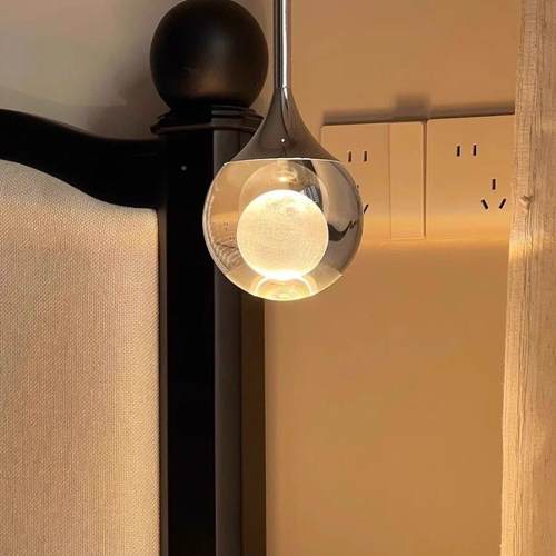 月饭球卧室台头玄关水晶小吊灯简约床厅吧轻奢别墅吊灯