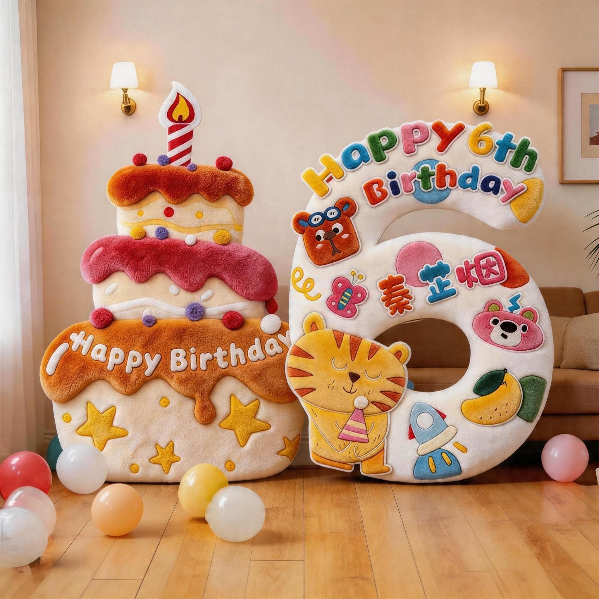 岁儿童生日饰布置场景装KT板男女孩周派对背糕景墙数字蛋拍照道具